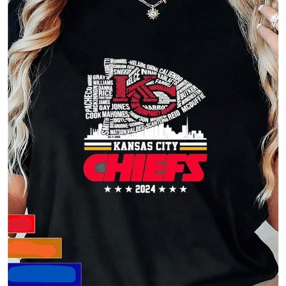 Kansas City Chi.e.fs 2024 Names Logo And Skyline Unisex T-shirt Gift For Fan